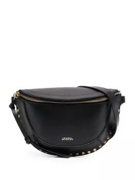 ISABEL MARANT Skano grained-leather shoulder bag, черный