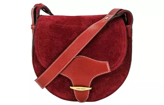 ISABEL MARANT Сумка через плечо из телячьей кожи с замшей, женская, красная