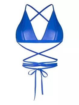 ISABEL MARANT топ бикини Solange с перекрестными бретелями, синий