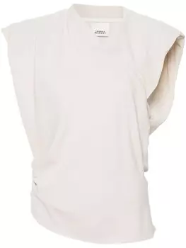 ISABEL MARANT топ Keddy асимметричного кроя, нейтральный цвет