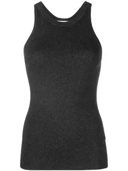 ISABEL MARANT топ Merry в рубчик, серый