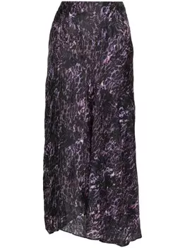 ISABEL MARANT юбка Lisanne с анималистичным принтом, фиолетовый
