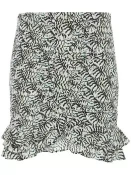 ISABEL MARANT юбка мини Milendi со сборками, нейтральный цвет