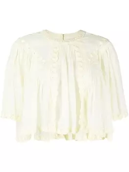 ISABEL MARANT укороченная блузка со складками, желтый