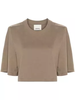 ISABEL MARANT укороченная футболка Zaely, зеленый