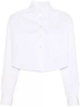 ISABEL MARANT укороченная поплиновая рубашка Fleora, белый