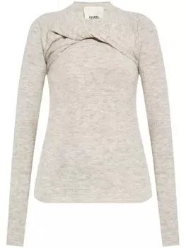 ISABEL MARANT вязаный топ Керн, нейтральный цвет