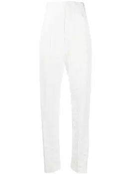 ISABEL MARANT зауженные брюки с геометричным принтом, белый