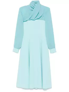 Isabel Sanchis платье макси с драпировкой, синий