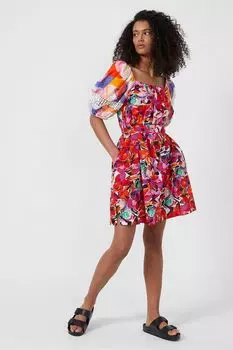 Isadora фиолетовое платье из поплина с вырезом бардо и нашивкой French Connection, фиолетовый