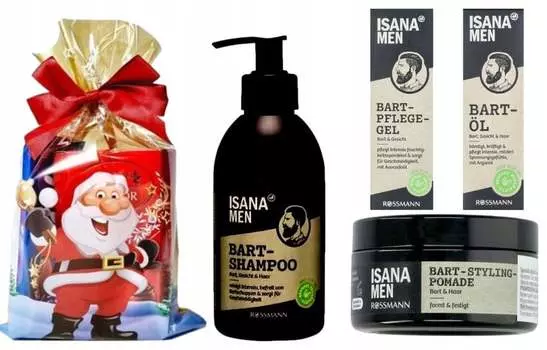 Isana Men Beard Care Cosmetics Set Gift для мужчин 4 шт.