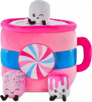 Iscream Merry Mug Holiday Plush Набор подушек для игр с акцентом из 4 предметов размером 11 x 10 дюймов с вышивкой