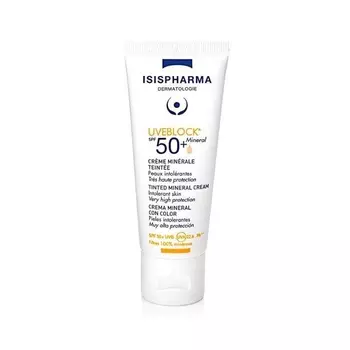 Isis Pharma Uveblock SPF 50+ тональный минеральный крем 40 мл тонированный солнцезащитный крем ISISPHARMA