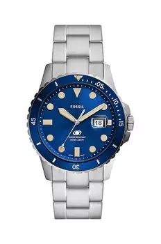 Ископаемые часы Fossil, серебро