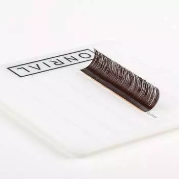 ИСКУССТВЕННЫЕ РЕСНИЦЫ ONRIAL ТЕМНЫЙ ШОКОЛАД/21 ПОЛОСКА/D 0.10 МИКС 6-13