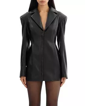 Искусственная кожа: Блейзер-платье LAMARQUE, черный