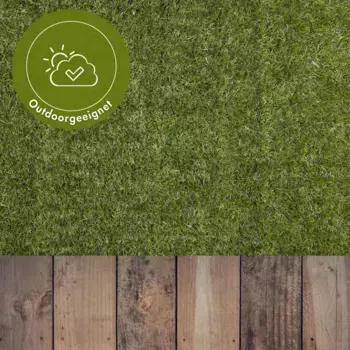 Искусственная трава Andiamo "Газонный ковер Jever", прямоугольная, естественного вида, с функцией дренажа, для балкона, террасы и сада 133х400 см, зеленый