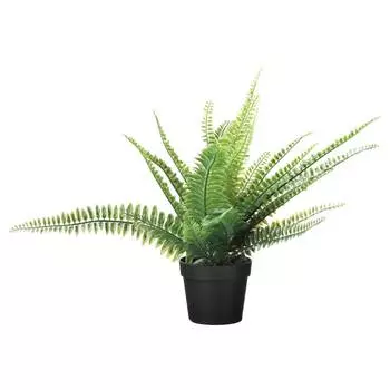 Искусственное растение папоротник IKEA FEJKA Artificial Plant Fern, зеленый