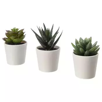 Искусственное растение в горшке, зеленое, 6 см, 3 упаковки FEJKA IKEA