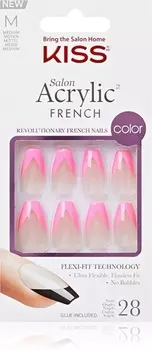 Искусственные ногти KISS Acrylic French Color, Squared 28 szt.