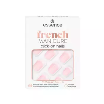 Искусственные ногти Uas Artificiales Click-On French Manicure Essence, 1