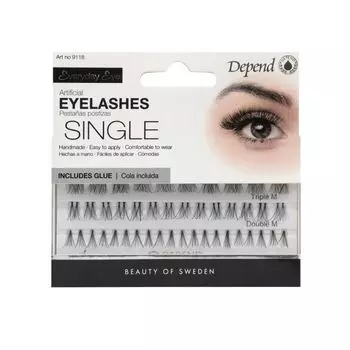 Искусственные одиночные накладные ресницы Depend