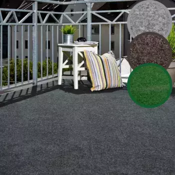 Искусственный газон Andiamo "Абердин", прямоугольный, из фетра, с дренажными ручками, для балкона, террасы, зимнего сада 400х600 см, цвет anthrazit