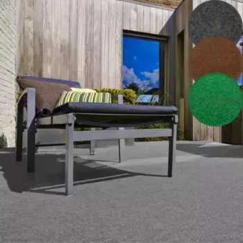 Искусственный газон Andiamo "Эдинбург", прямоугольный, из фетра, с дренажными ручками, для балкона, террасы, зимнего сада 400х500 см, серый