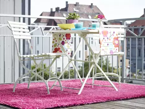 Искусственный газон Andiamo "Trendy", прямоугольный, газонный ковер, современный вид, с дренажными отверстиями, износостойкий 100х200 см, розовый