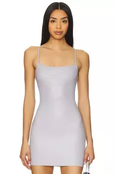 Искусственный кожаный топ-камисоль с коротким кроем Commando, mist