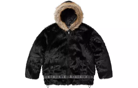 Искусственный мех парка Supreme, коричневый/коричневый