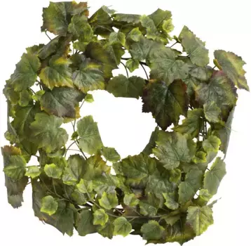 Искусственный венок Botanic-Haus "венок из виноградных листьев" /50х9 см, зеленый