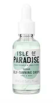Isle of Paradise, Капли для автозагара средней степени тяжести, сыворотка для лица, 30 мл