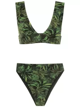 Isolda бикини Coqueiral с принтом, черный