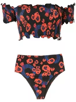 Isolda бикини Prainha Cocar Noir с принтом, синий