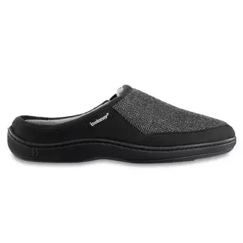 Isotoner Мужские тапочки Logan с капюшоном в елочку