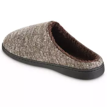 isotoner Мужские тапочки с капюшоном и вязанной пряжой с подогревом