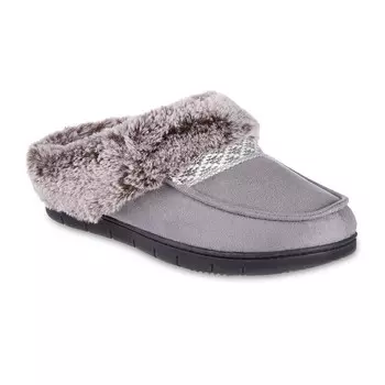 isotoner Женские комфортные тапочки из пены с эффектом памяти из искусственного меха с капюшоном Isotoner, цвет Ash