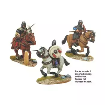 Испанские рыцари в кольчугах с копьями, Historical Miniatures - Dark Ages - El Cid (28mm) (Crusader Miniatures)