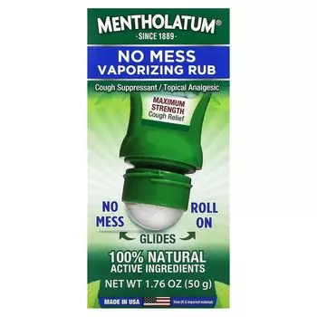 Испаряющаяся втирающая жидкость No Mess, 1,76 унции (50 г) Mentholatum
