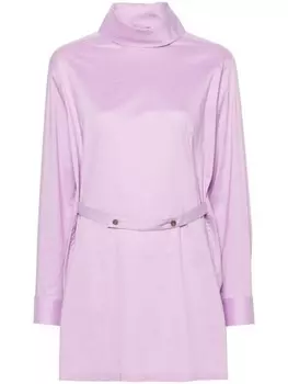 Issey Miyake длинная поплиновая рубашка с застежкой, фиолетовый