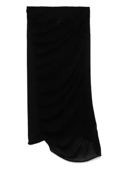 Issey Miyake Юбка миди амбициозного кроя, черный