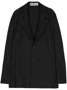 Issey Miyake однобортный пиджак в рубчик, черный