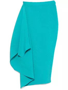 Issey Miyake плиссированная юбка, синий