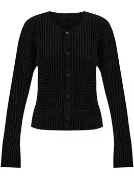 Issey Miyake плиссированный кардиган, черный