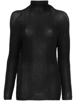 Issey Miyake плиссированный топ, черный