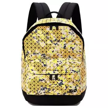 ISSEY MIYAKE Рюкзак из полиуретана в стиле пэчворк с коровьей кожей, стандартный, унисекс, ярко-желтый