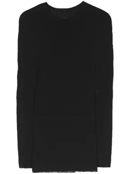 Issey Miyake топ тонкой вязки с бахромой, коричневый