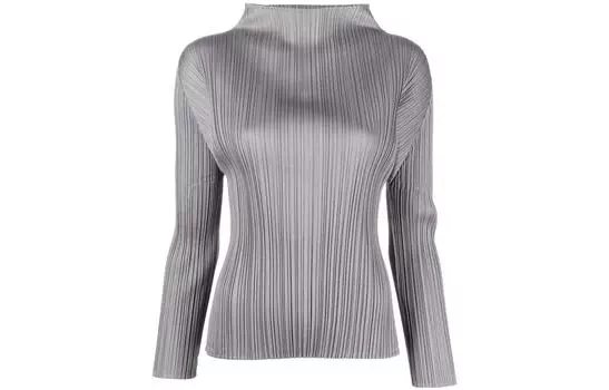 ISSEY MIYAKE Женская рубашка FW22 серого цвета