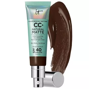 IT Cosmetics CC+ Cream Натуральная матовая основа с SPF 40, цвет Deep Cool